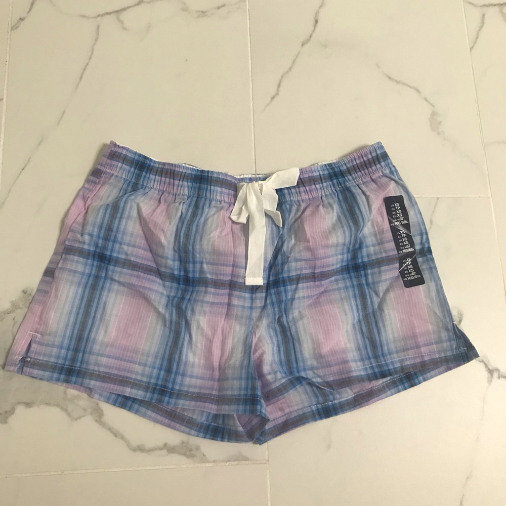 Purple plaided pj shorts